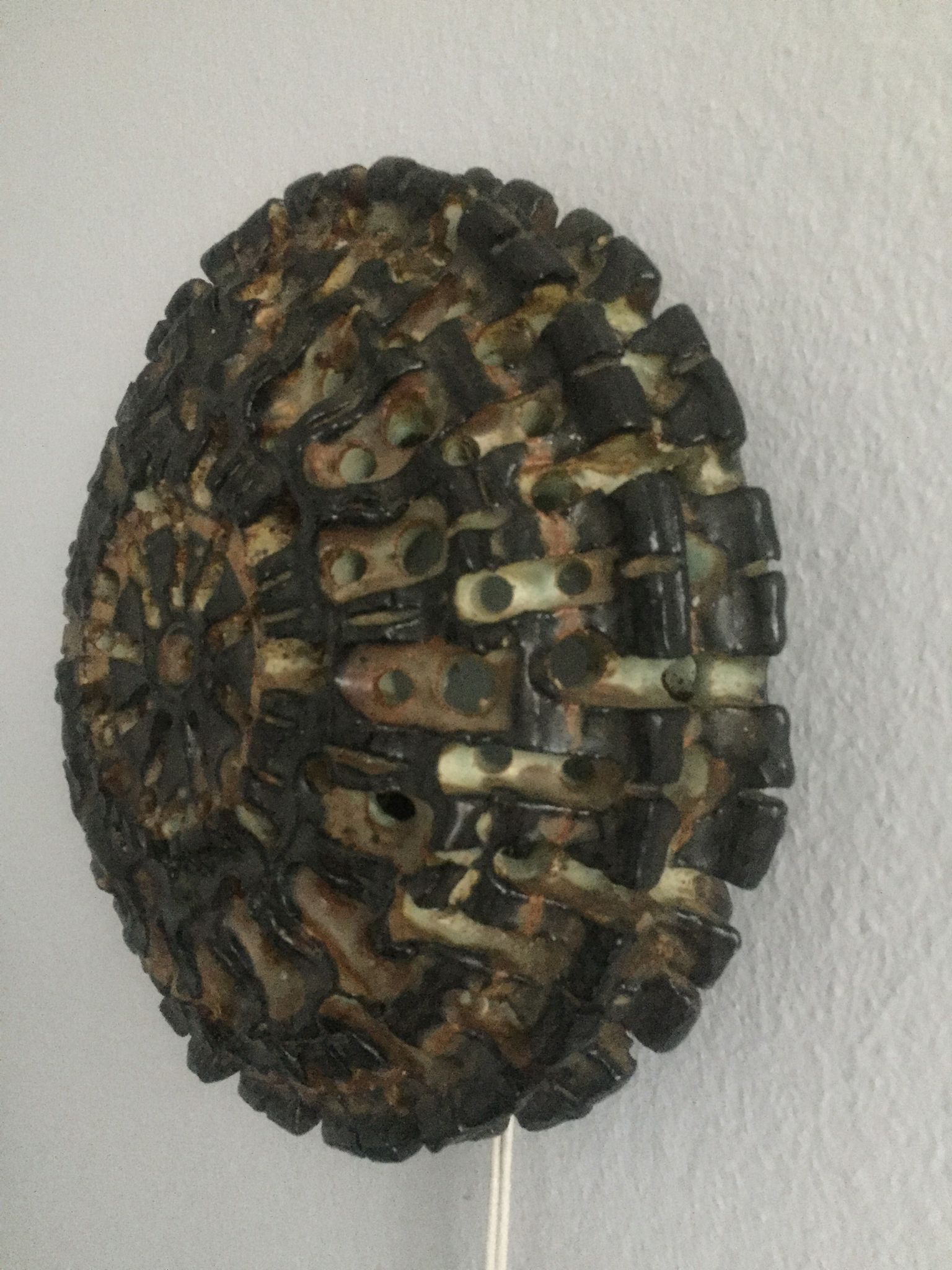 Danish ceramic wall lamp 1960
