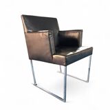 6 x Solo chair by Antonio Citterio for B&B Italia / Black leather