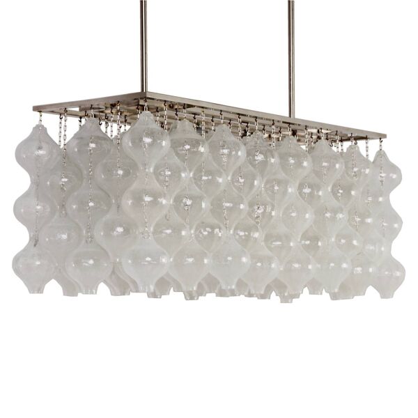 Lampe suspendue Tulipan avec 162 éléments en verre, Autriche années 1960   Objet unique