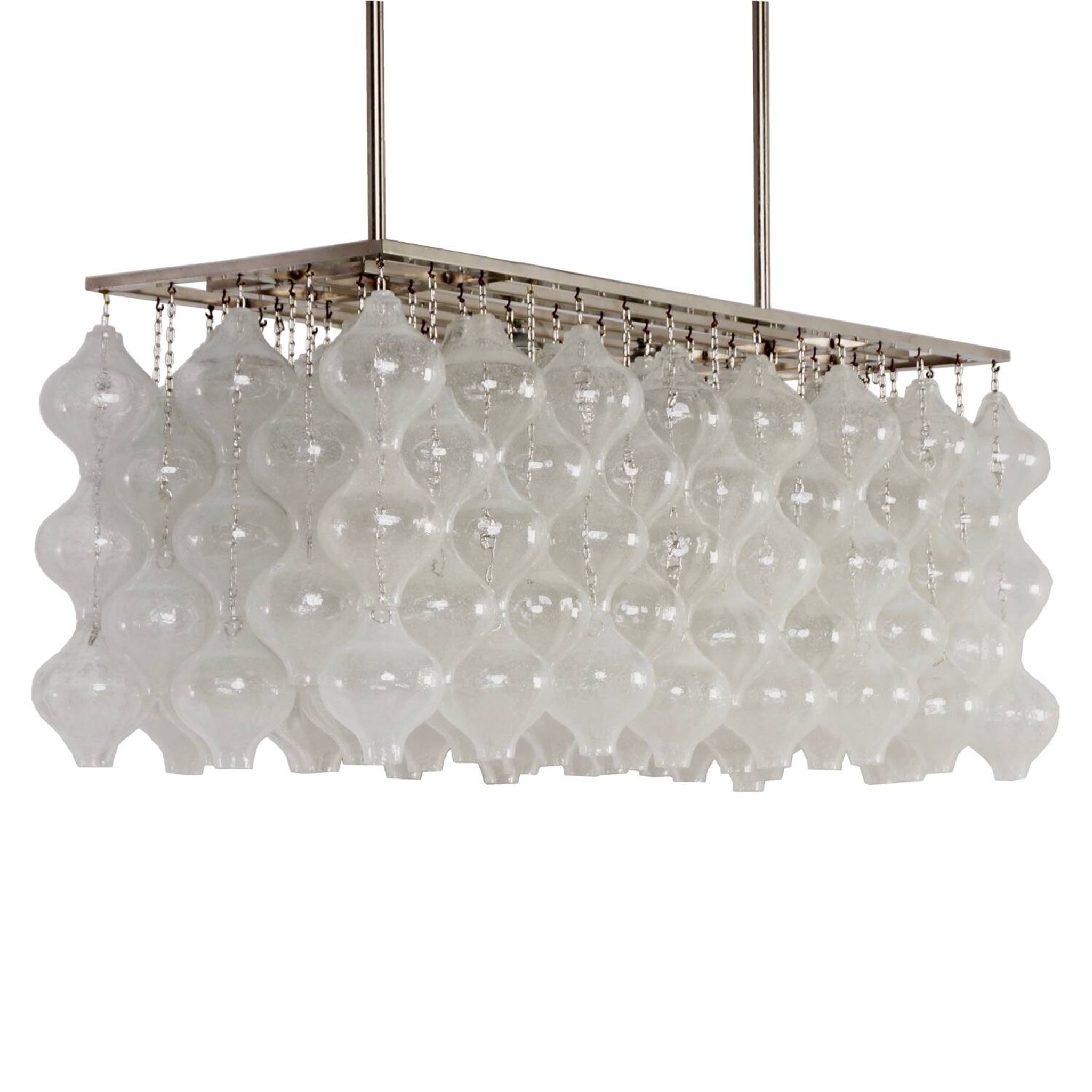Lampe suspendue Tulipan avec 162 éléments en verre, Autriche années 1960 | Objet unique