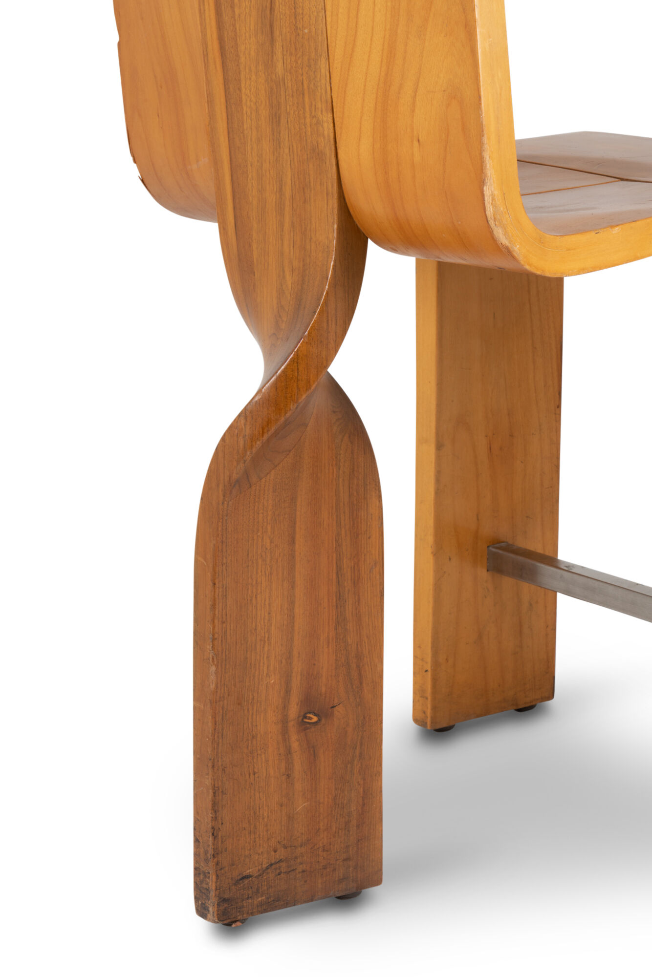 Series of eight blond cherry chairs, 1980s