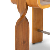 Series of eight blond cherry chairs, 1980s