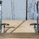 Nickel-plated brass coat rack