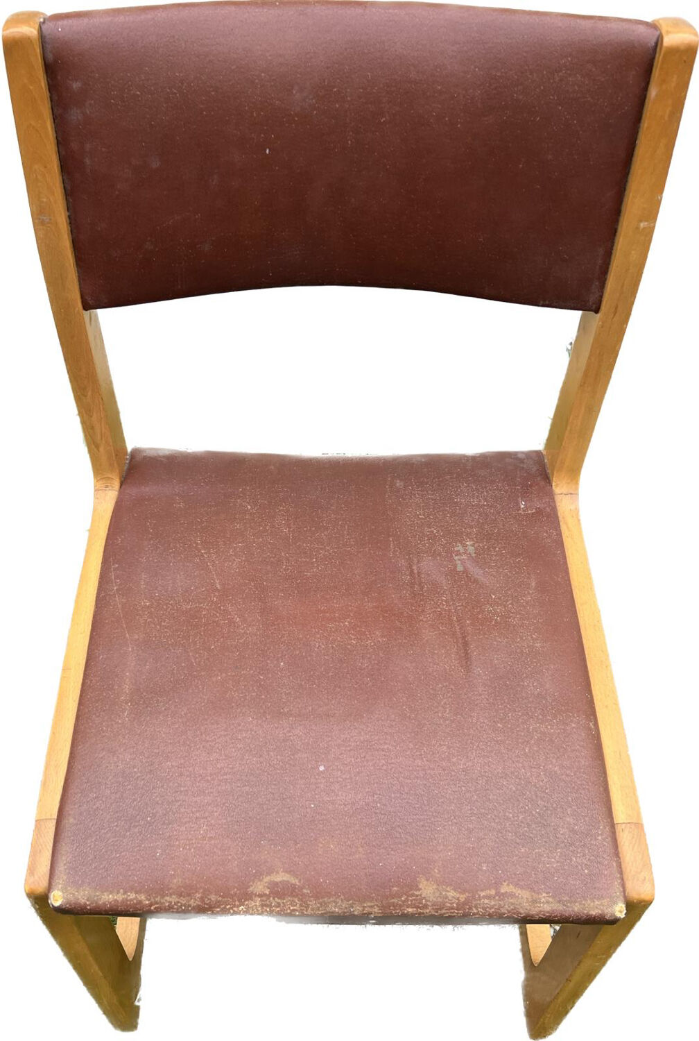 Lot de 4 chaises bois et cuir