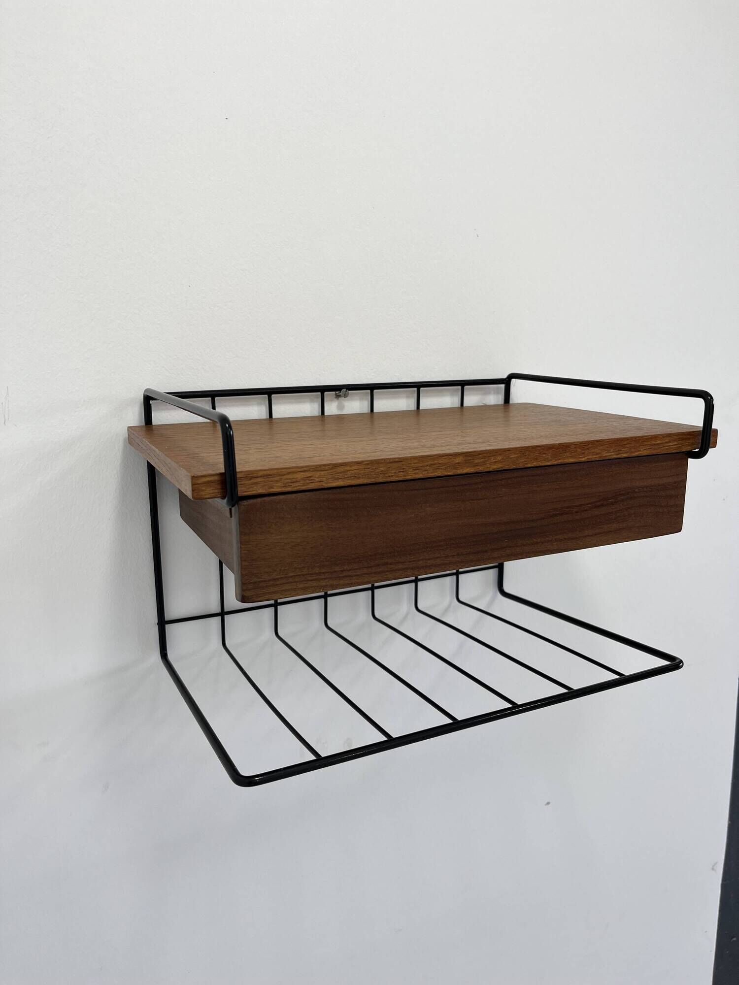 Vintage Mid-Century Modern Teak  Wall Shelf, Germany 1960s/