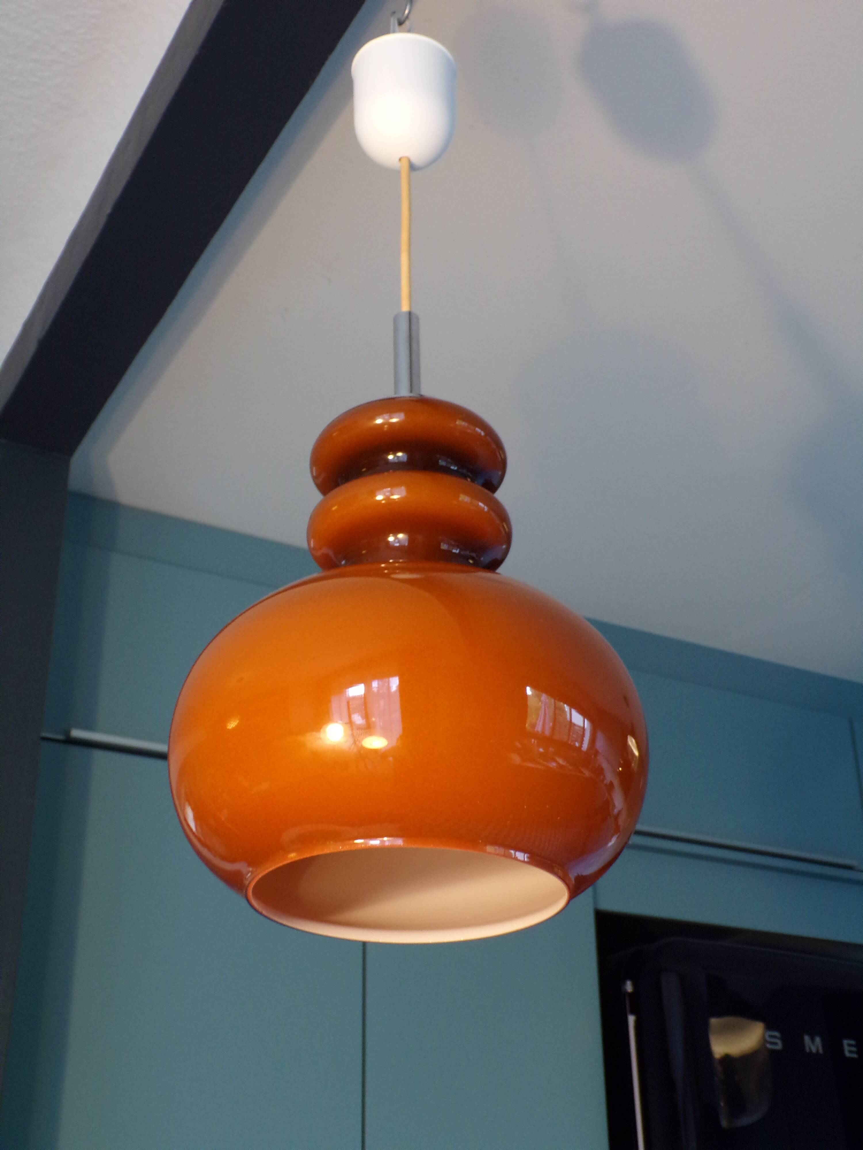 Peill & Putzler opaline brown pendant light
