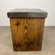 Tabouret brutaliste en bois massif style chalet