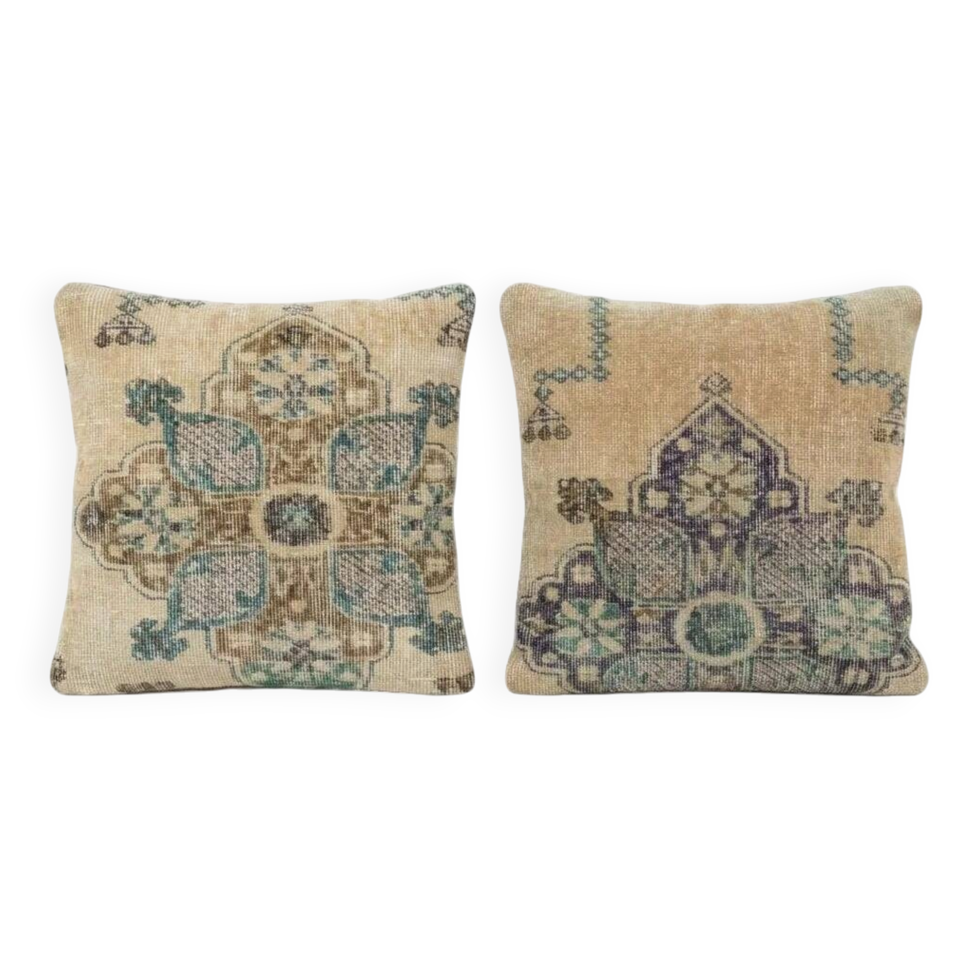 Set of 2 vintage Turkish cushion covers 51x51 cm