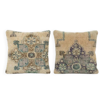 Lot de 2 housses de coussin turque vintage 51x51 cm