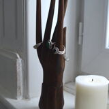 Carved wooden baguier hand