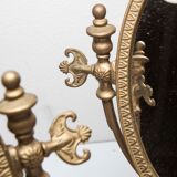 Pair of brass table mirror  28x39cm