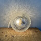 Vintage Glass Wall or Ceiling Light, 1970s