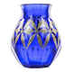 Art Deco vase, blue crystal, Poland, 1930s