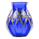 Art Deco vase, blue crystal, Poland, 1930s