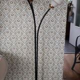 1950s metal tripod floor lamp