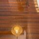 Floor lamp with magazine rack and shelf 50's