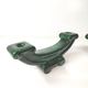 Pair of Art Deco green ceramic candlesticks by Santiago Rodriguez Bonome Paris