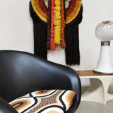 Midcentury swivel lounge chair vintage draaifauteuil 1970 'Graphic print'