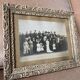 Black-white wedding photo and its frame