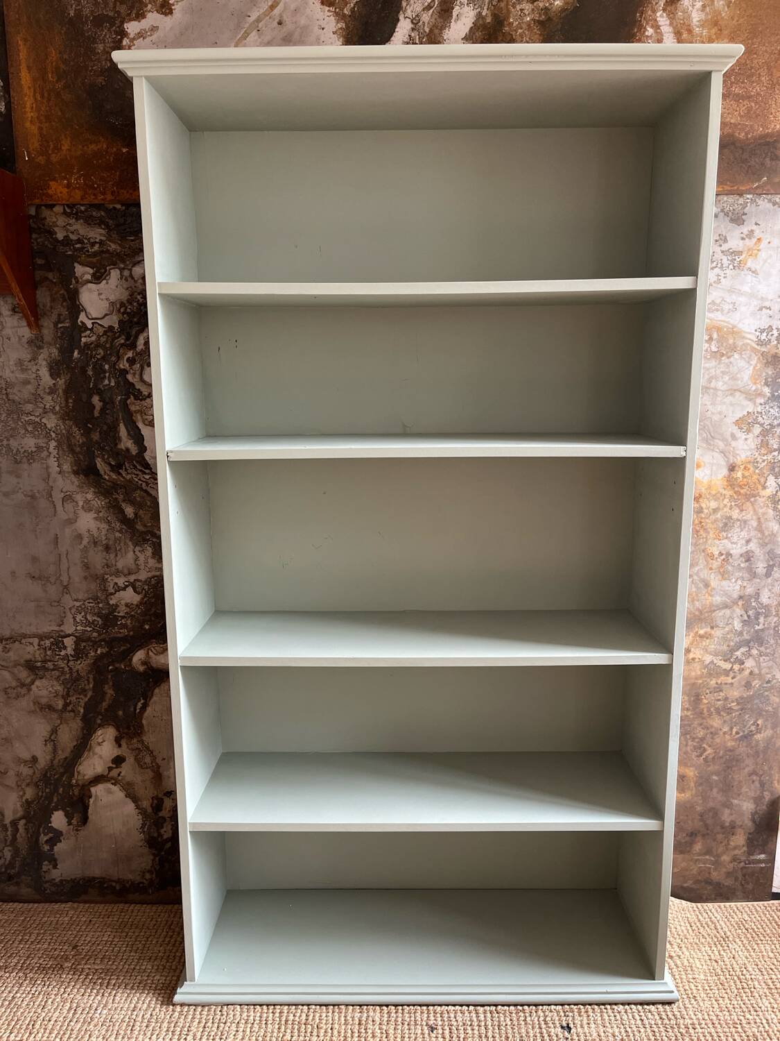 Celadon green bookcase