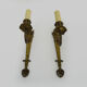 Old pair of wall sconces pot à feu, bronze, year 50 60