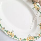 Oval plate Longwy Art Deco