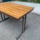 Mid-Century wooden and steel folding table brown 1970 120x70cm