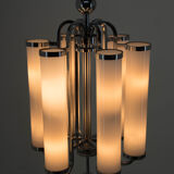 Bauhaus chrome-plated tubular chandelier, 1930s