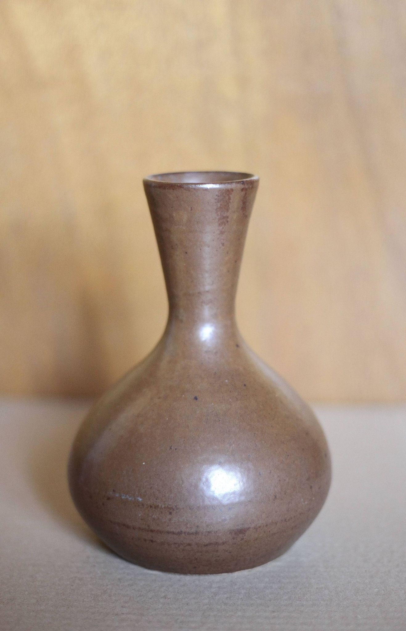 Vase grès vintage, pot à fleurs, vase boule à col, collection