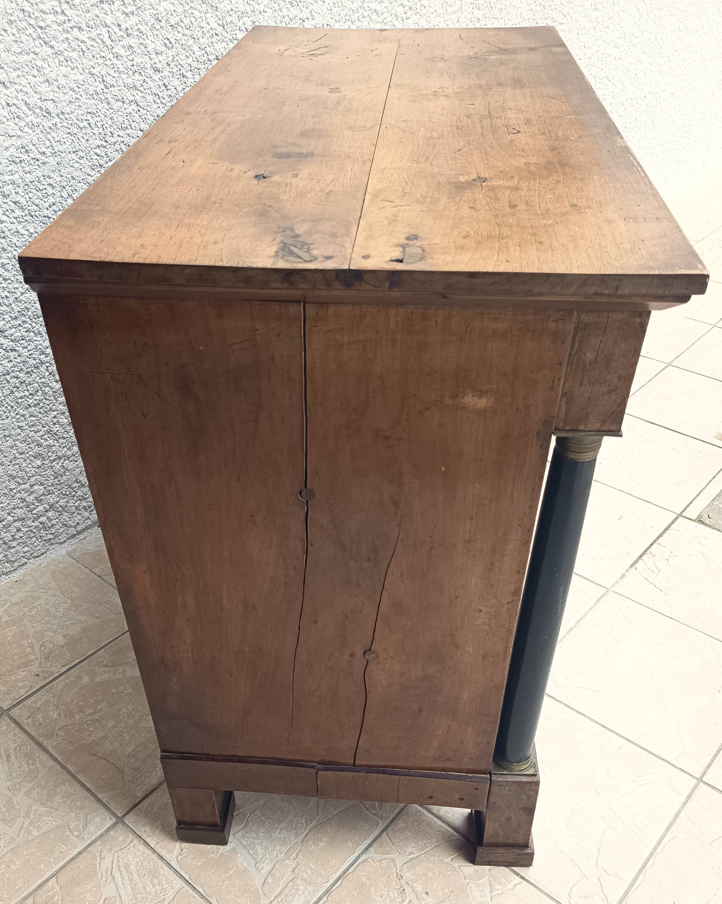 Empire period walnut commode