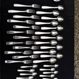 Alfenide 37-piece cutlery set for Christofle Saturne model