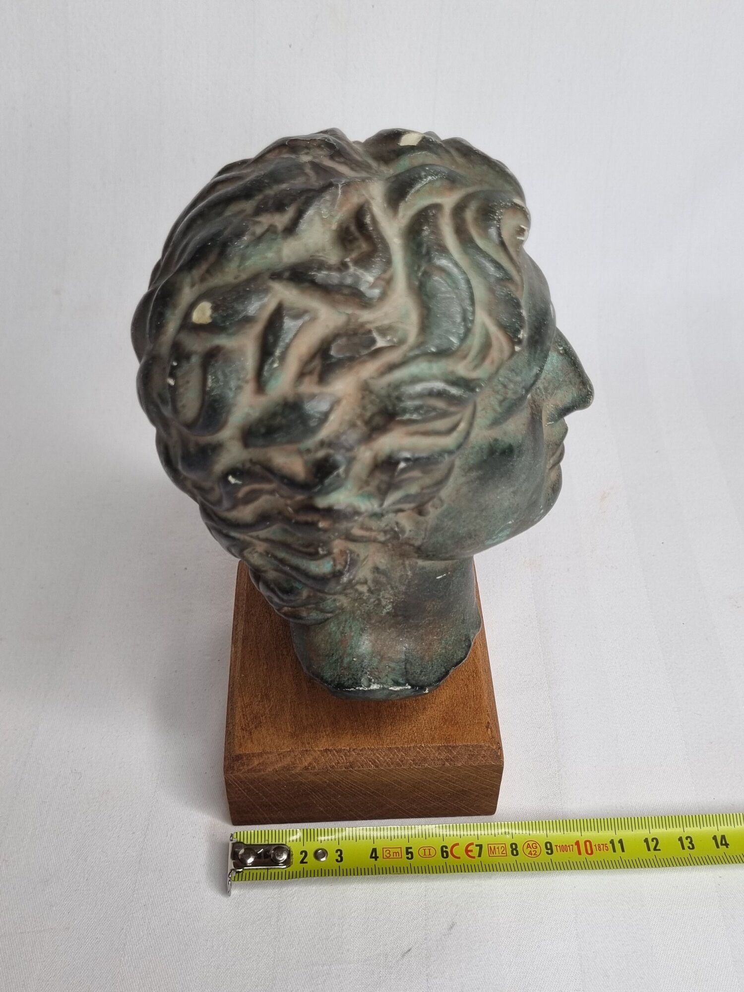 Bust of Alexander the Great in plaster in imitation of bronze