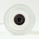 Mid-Century Scandinavian Crystal Glass & Brass Ceiling Light by Fagerlund