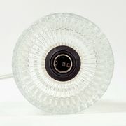 Mid-Century Scandinavian Crystal Glass & Brass Ceiling Light by Fagerlund