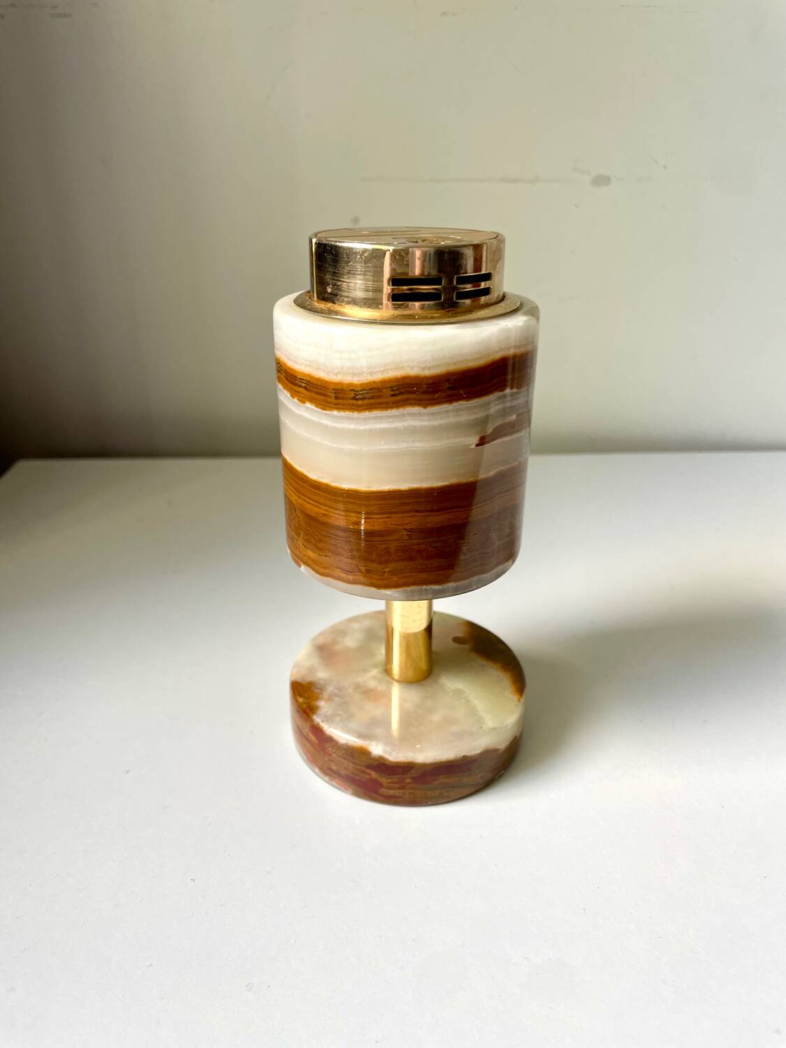 Vintage SAROME Japan Table lighter in Marble Onyx