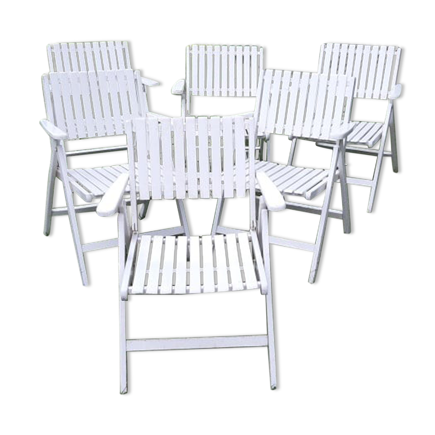 Lot de 6 chaises de jardin R.Gleizes Youpy