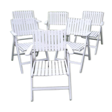 Set of 6 garden chairs R.Gleizes Youpy