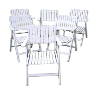 Lot de 6 chaises de jardin R.Gleizes Youpy