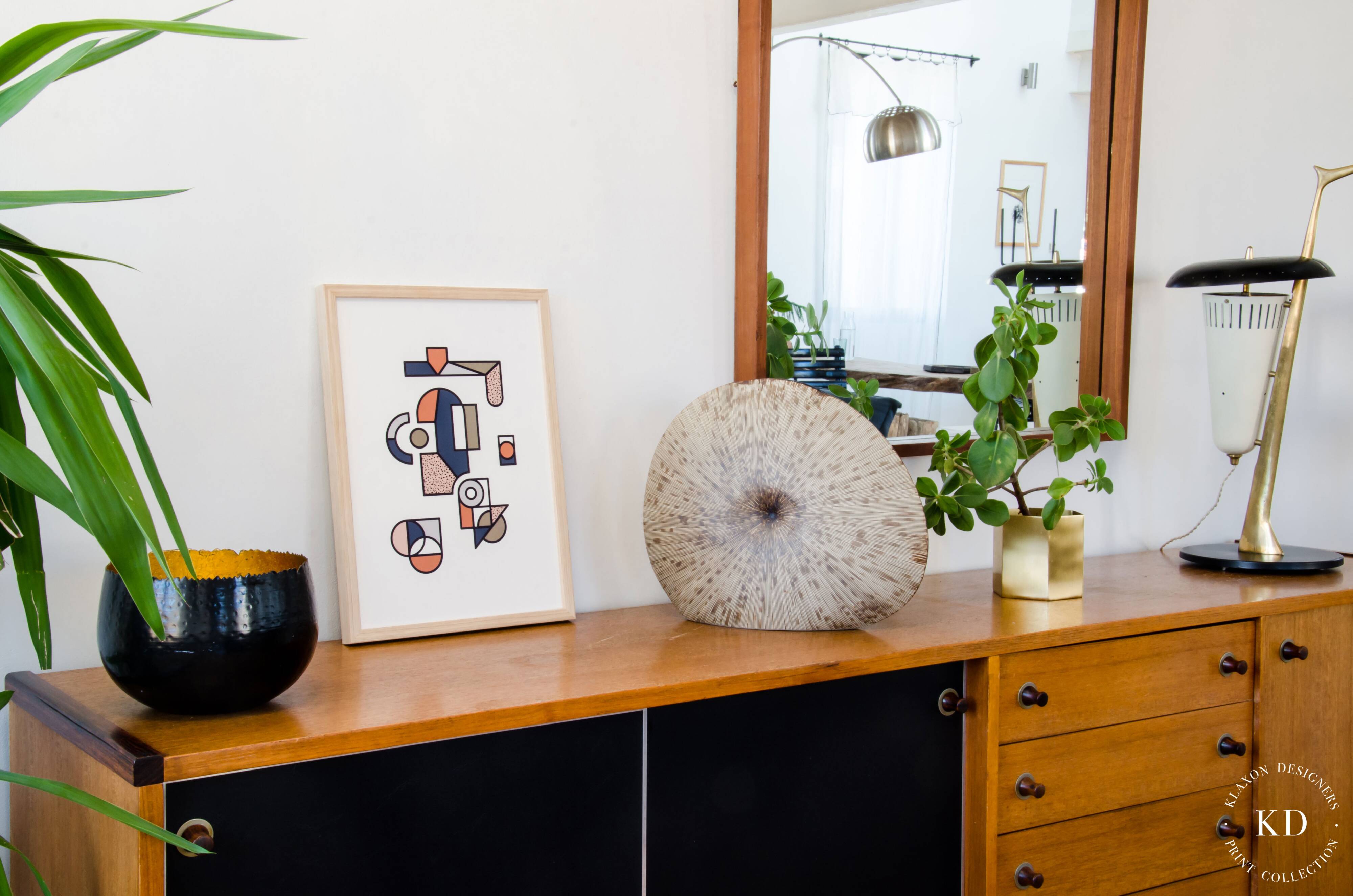 Illustration - Affiche A3 abstraite géométrique graphique colorée numérotée #004