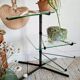 Retro metal and glass merchant shelf -