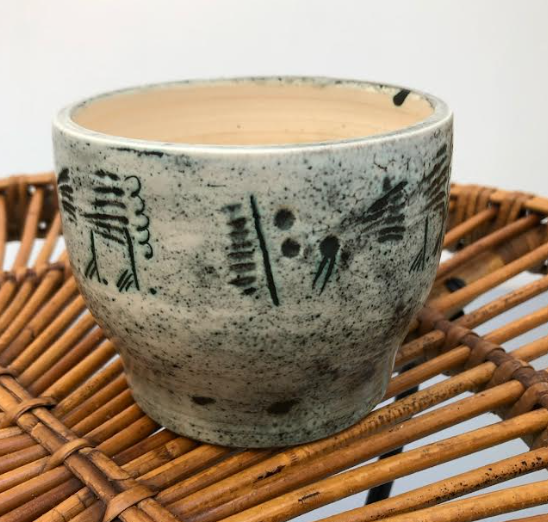 Jacques Blin's bird-patterned enamelled ceramic bowl, 1950s