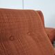 1970s modular armchairs in red fabric