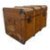 Brown wooden XL vintage chest / trunk / side table