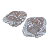 Set of 2 crystal salt cellars from Cristal Bayel.