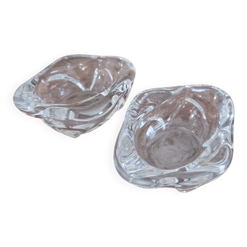 Lot de 2 salerons en cristal de Cristal Bayel