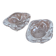 Set of 2 crystal salt cellars from Cristal Bayel.