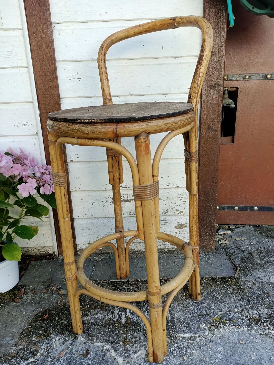 Bamboo bar stool
