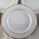 Lot de 12 assiettes dessert en porcelaine double liseré doré Ligne Hôtesse