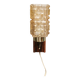 Small, stylish wall lamp with rosewood suspension and hard pressed glass
