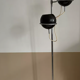 Monix vintage adjustable floor lamp, chrome and brown lacquered metal
